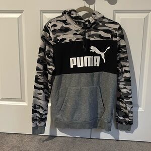 Gray Camouflage Hoodie Sweatshirt